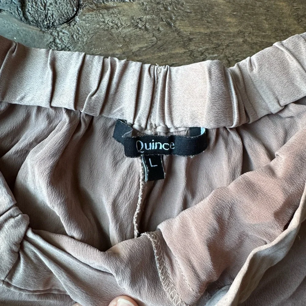 Quince Women’s Large Washable Silk Pajama Set Mauve - Picture 2 of 4